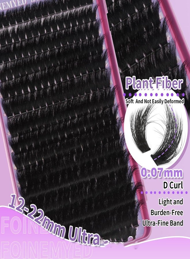 FOINEMYED Lash Clusters 200D Long Lash Clusters Thick Volume Lashes Clusters 12-22mm Eyelash Clusters D Curly Cluster DIY at Home Wispy Individual Lashes for Beginners Eyelash Extension by FOINEMYED - Image 2